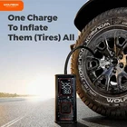 Wolfbox Megaflow 24 Pro 12000MAH&150PSI Tire Inflator Portable Air Compressor New. Price: $72.99.