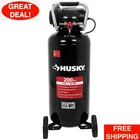 Husky Oil Free Portable Vertical Electric Air Compressor Gal. 200 Psi Unit New. Price: $353.99.
