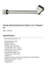 Steel Dual Foot 6 Inch 150 Psi Air Chuck For Trucks Rvs Buses With Wheels New. Price: $8.89.