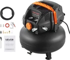Vevor 6 Gallon Portable Pancake Air Compressor, 1.7 Hp 2.3 Cfm 90 Psi W/ Acces New. Price: $129.00.