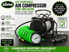 Slime 12V Portable Air Compressor Tire Inflator Pump W/ Psi Gauge Car Plug Used. Price: $24.99.