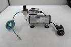 Timbertech AS18-2 Air Compressor Silver 125W 120V Piston Portable W/ Hose Used. Price: $49.99.