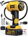 Keenpower Cordless Tire Inflator Portable Air Compressor, 160PSI Car Yellow New. Price: $100.50.