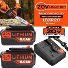 8.0AH Max Lithium-ion Battery For Black And Decker Volt LBXR20/CHARGER New. Price: $162.00.