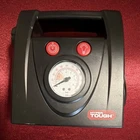 Hyper Tough Portable 12V Air Compressor With Pressure Gauge And Flashlight Used. Price: $5.00.