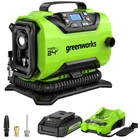 Greenworks 24V Cordless Tire Inflator Air Pump 160 Psi W/ 2AH Battery Charger New. Price: $169.99.