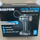 Avapow T12 Portable Tire Inflator, 160 Psi Cordless Dual Power Air Compressor Open. Price: $42.00.