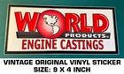 World Products Engine Castings Vintage Original Vinyl Decal Sticker-drag Nhra Used. Price: $9.45.