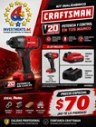 Craftsman V20 Lithium Ion Brushless 1/4" Impact Driver Kit (CMCF820D2) New. Price: $70.00.