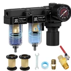 Newpo 1/4" Npt Compressor Filter Regulator With Gauge,air Drying System W.... Price: $71.51.