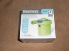 New, Bestway Sidewinder Ac Electric Air Pump With 3 Adapters 4.8V. Price: $12.00.