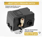 Air-compressor Pressure Switch 135-175 Psi 4 Port 26 Amp 220V, With Adjustabl... New. Price: $25.00.