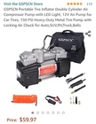 Gspscn Portable Tire Inflator Double Cylinder Led 12V Air Compressor Pump New. Price: $45.00.